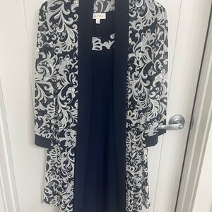 Laura Navy and White Women's Dress